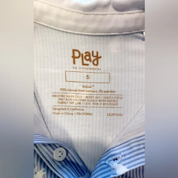 Little Sleepies Easter Bunny Polo Size 5 Matching Sibling - Picture 4 of 4